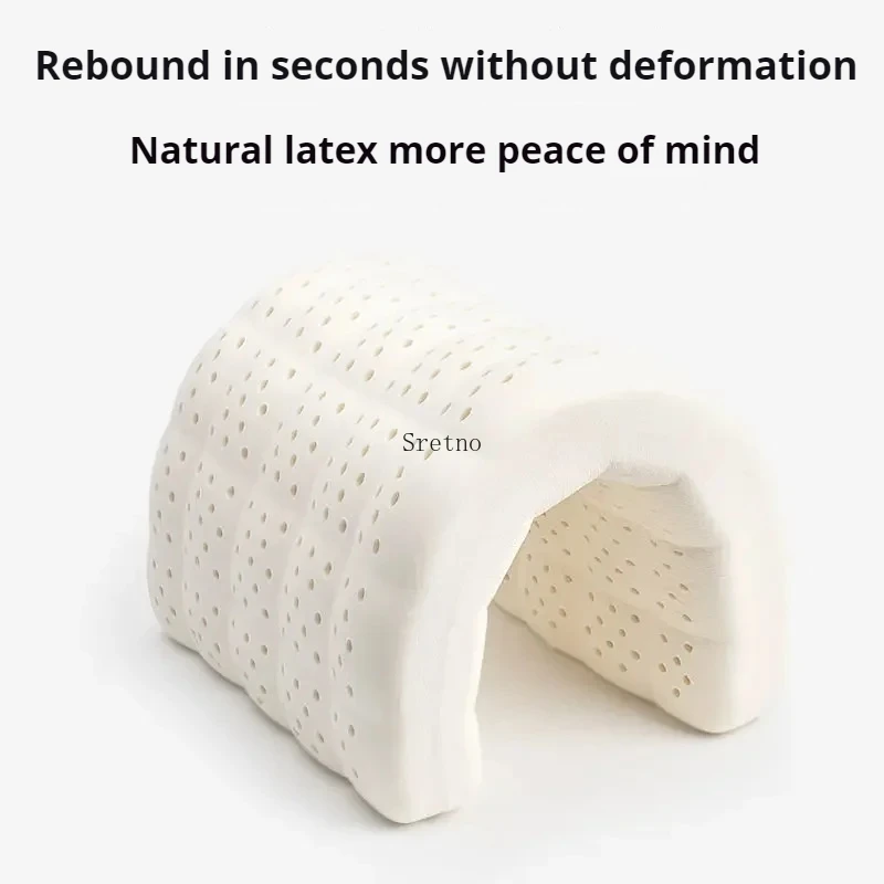 Thailand Natural Latex Ultra-Thin Neck Pillows 4-12cm Height, Pure Cotton Cover, Comfort Sleep Support for Kids Teens & Adults