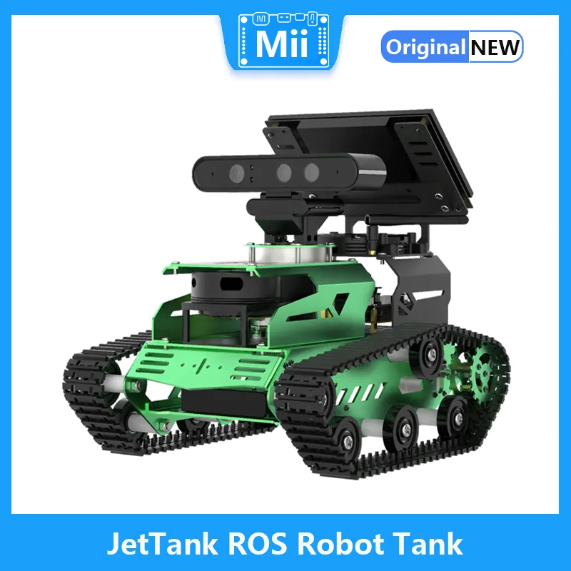 

Hiwonder JetTank ROS Robot Tank Powered by Jetson Nano with Lidar Depth Camera Touch Screen, Support SLAM Mapping and Navigation