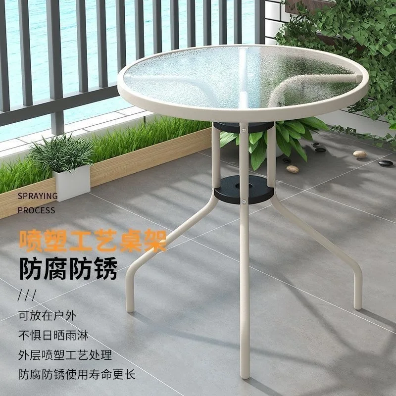 Outdoor table and chair combination, outdoor courtyard, balcony, dining chairs, tables, milk tea shop