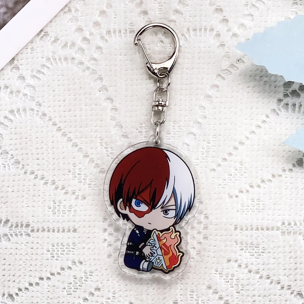 1/9PCS Anime Characters My Hero Academia Acrylic Keychain Accessories Kawaii Keyrings Friends Gifts Bag Charms Backpack Pendant