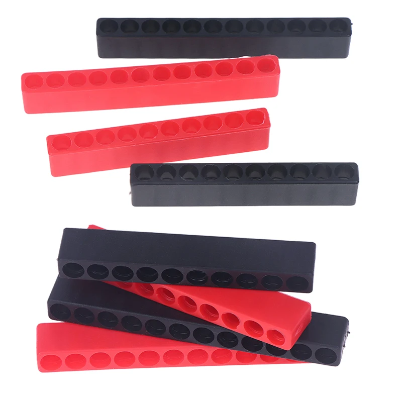 4개 1/4" 육각 비트 홀더 - 도구 상자용 10/12 슬롯 자기 드라이버 비트 정리 레일〔CC44〕