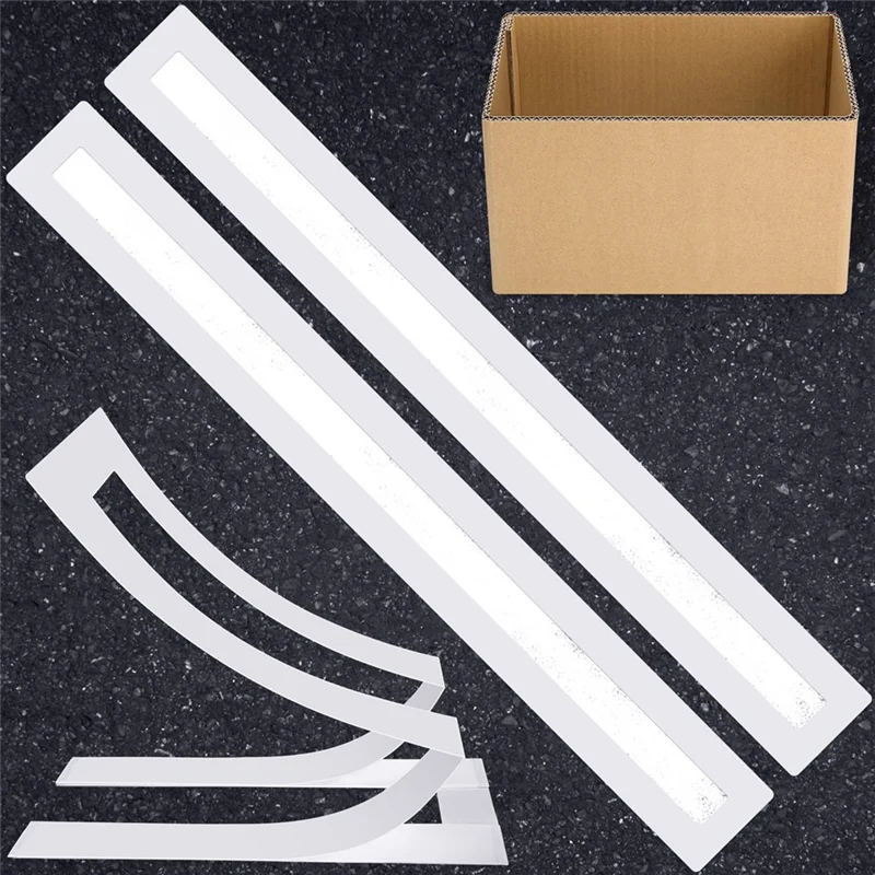 AT13 Parking & Pavement Line Template, 2PCS Foldable Reusable Stencils In Paper Box For Efficient Line Marking