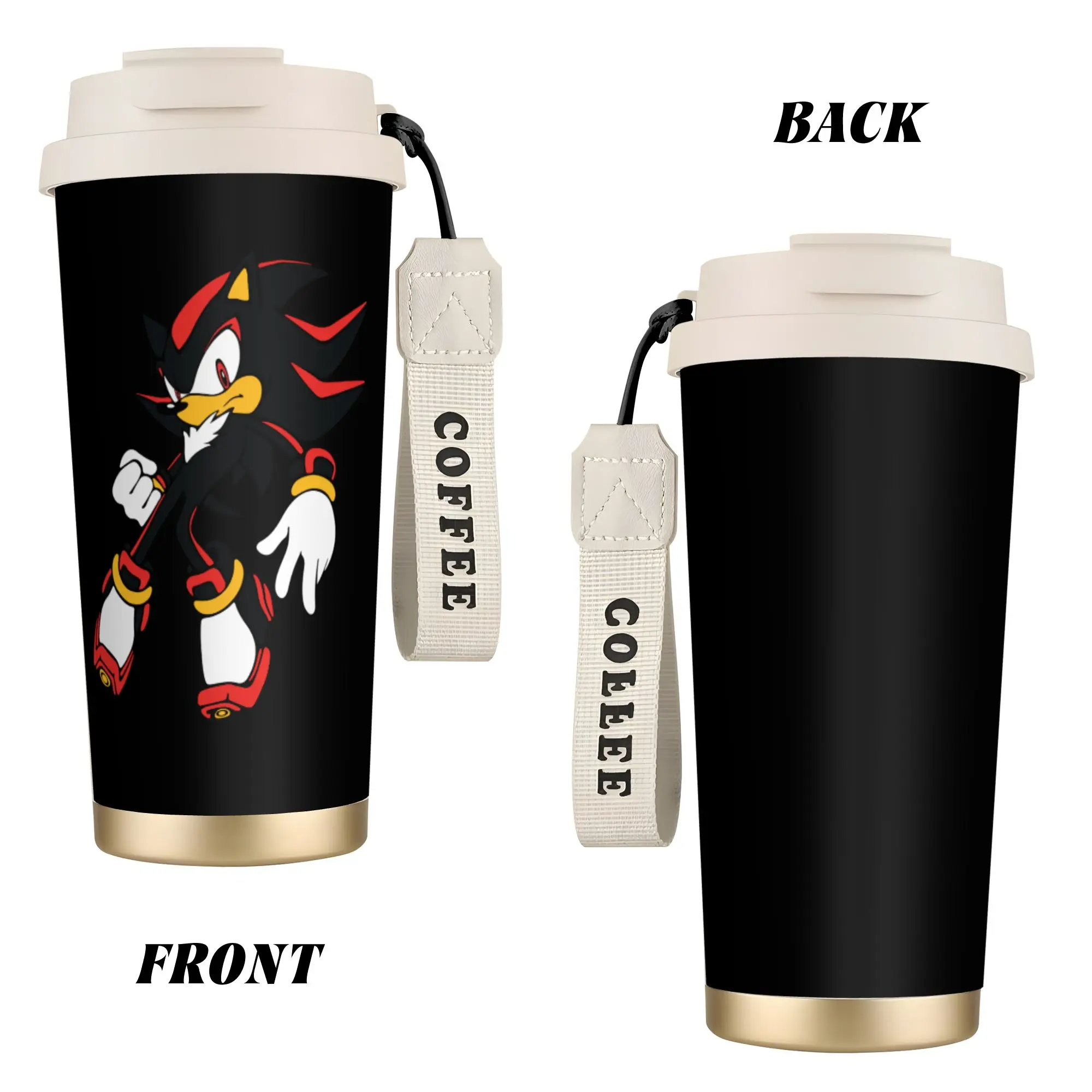 S-Shadow The Hedgehogs Stainless Steel Coffee Cup Cartoon Thermal Cup Double Wall Mug Water Bottle