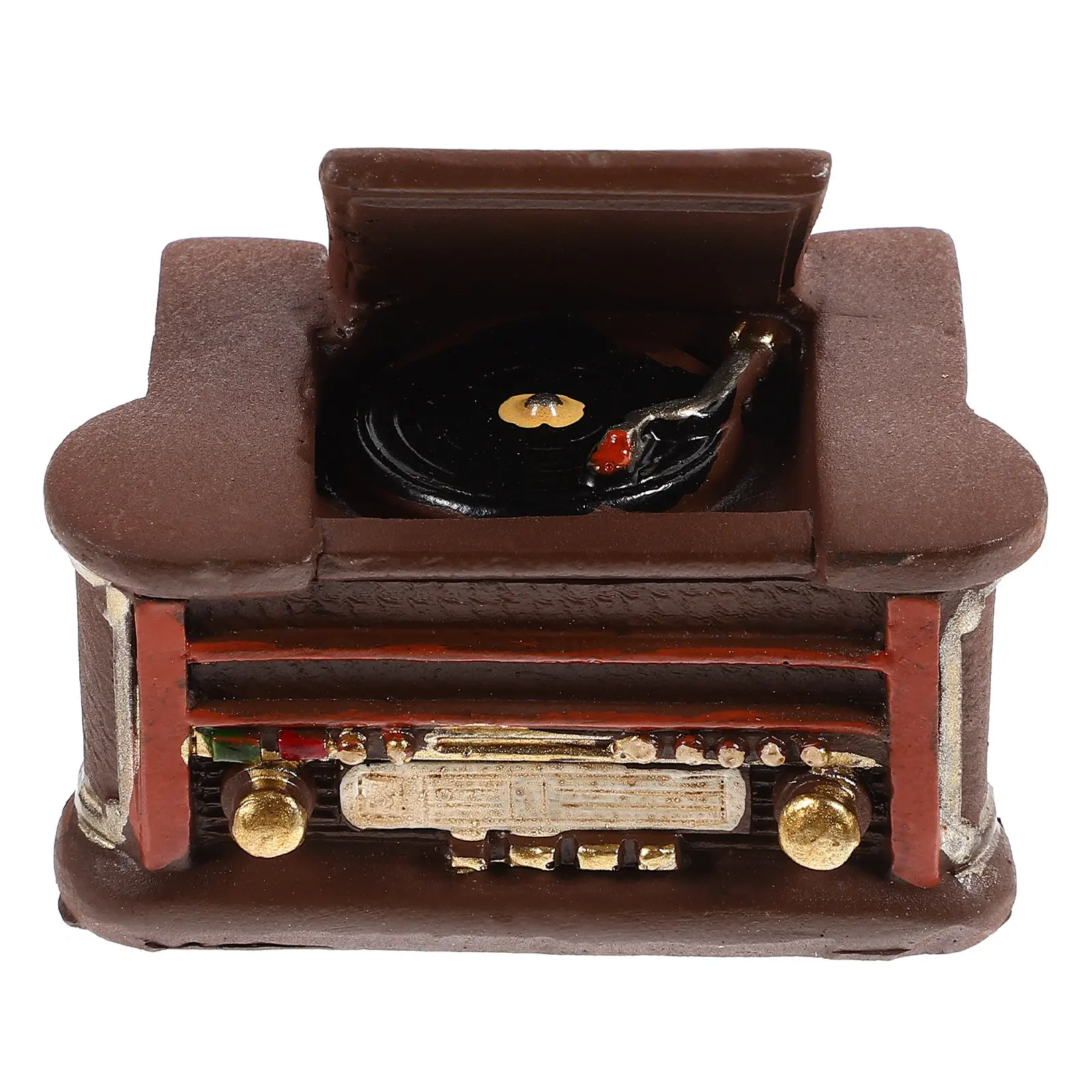 

Миниатюрный проигрыватель для кукольного домика: винтажный мини-проигрыватель, идеально подходящий для микро-домашней фотосъемки