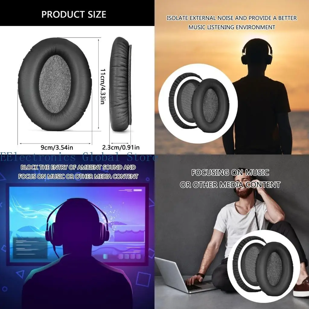 

462B протеиновые кожаные амбушюры шумоизолирующие амбушюры для длительного прослушивания HD300PRO