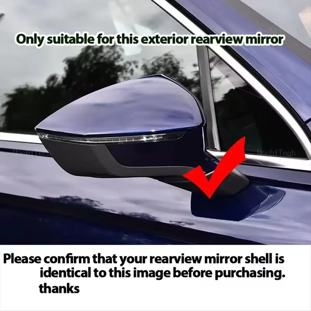 #63W (Glossy Black)2 Pcs Glossy Black Rearview Exterior Side Mirror Caps for Seat Cupra,Automotive Parts & Accessories