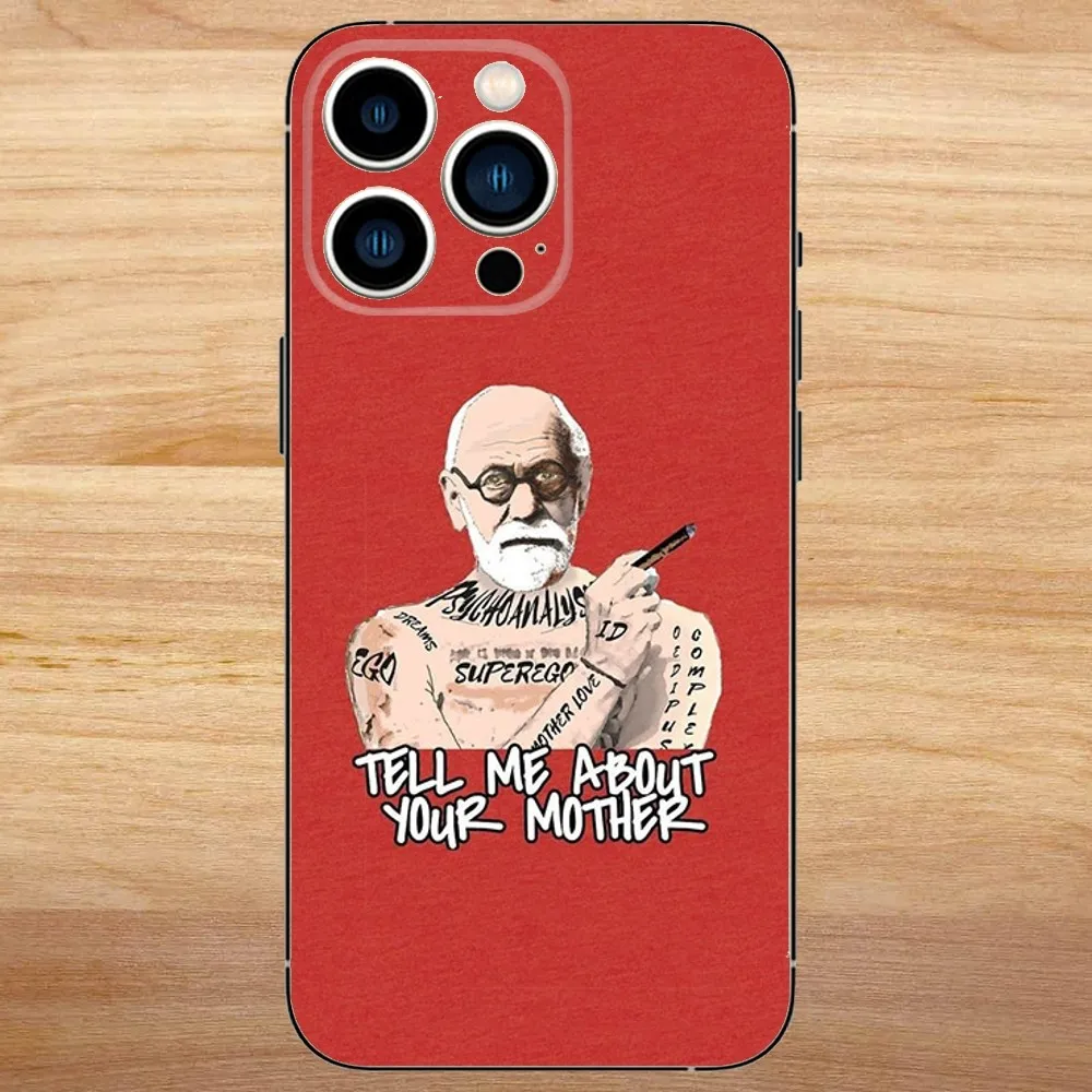 Sigmund Freud Psychoanalysis Phone Case For iPhone15,14,13,12,11,Pro,Max,Plus,Mini,X,XS,XR,8,7,6,S,Plus,SE Soft Black Case