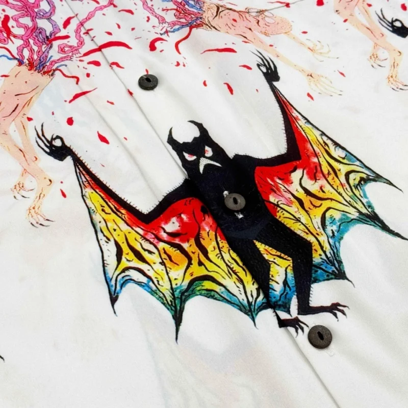 

WACKO MARIA New RIPING Collection Hawaii Short Sleeve Shirt High Quality Graffiti Shirt Mens Womens Loose Hip Hop Tops