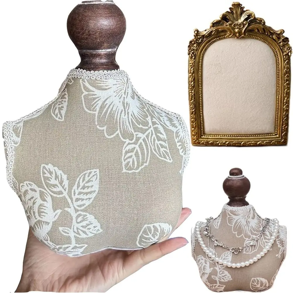 

Цветочный узор, фоторамка, подставка для ожерелья, противоскользящая ручная работа, дисплей для ювелирных изделий, модель бюста, экономия места, вертикальная