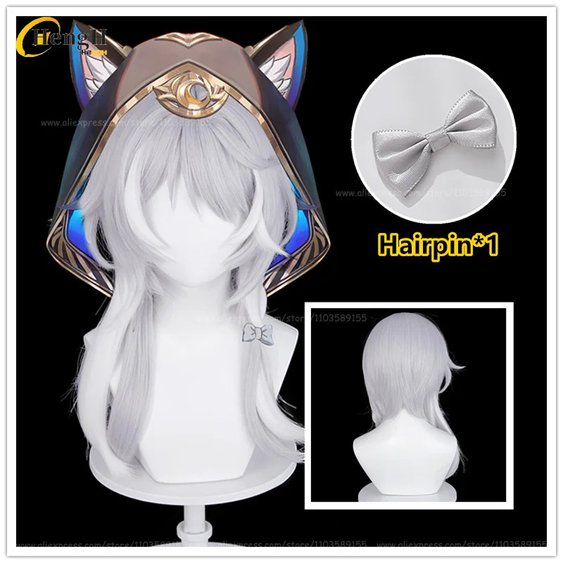 

В наличии Аниме HSR Cipher Синтетические волосы 52 см Парик смешанного цвета и шпилька Термостойкие волосы Вечеринка Косплей Аниме Парики + Кепка для парика