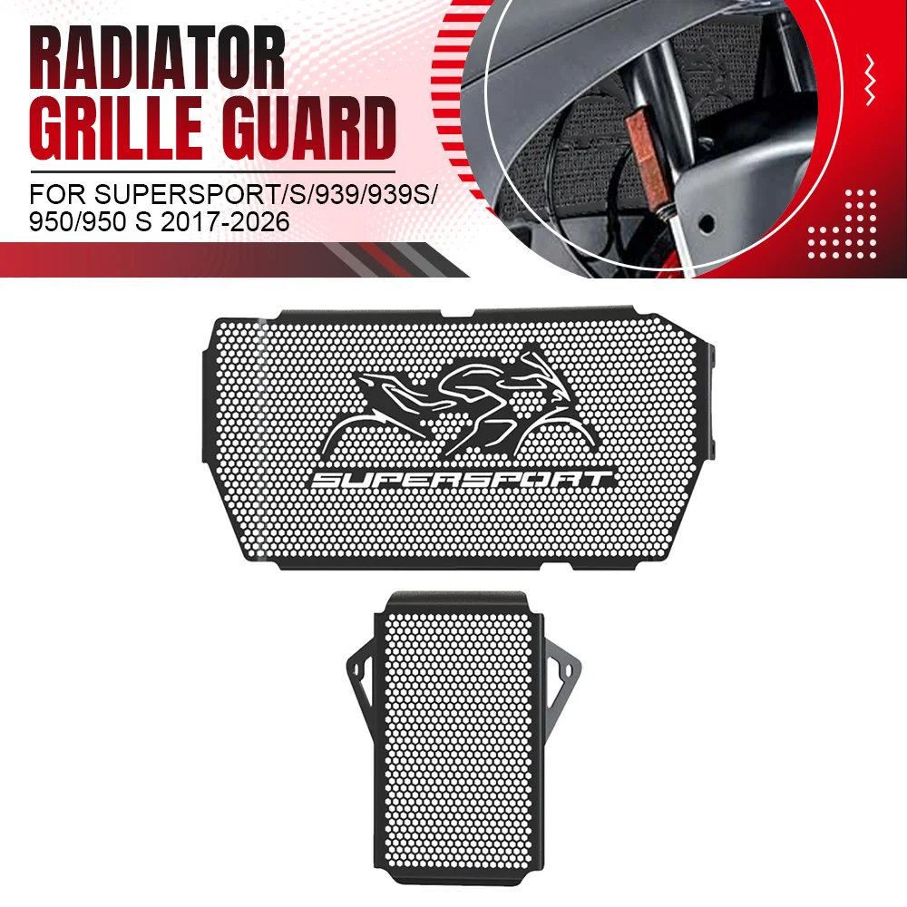 

For Ducati SuperSport/S/939/939S/950/950 S 2017-2024-2025-2026 Radiator Guard And Oil Cooler Guard Set Motorcycle Accessories