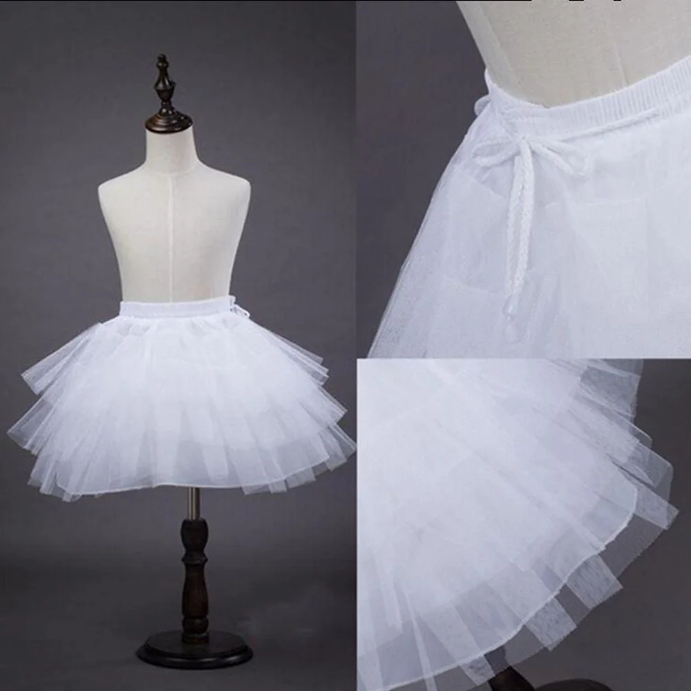 Jupon à fleurs pour filles, sous-jupe de fête Cosplay, robe courte, Jupon Enfant Fille Lolita, jupe Tutu de Ballet, Enaguas Sottogonna Mini