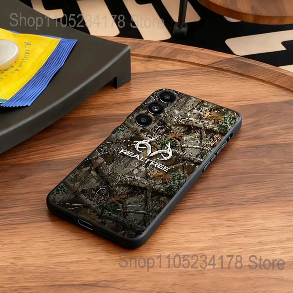 R-Realtree Real Tree Camo  Phone Case For Samsung S25,S24,S21,S22,S23,S30,Ultra,S20,Plus,Fe,Lite,5G Black Cover
