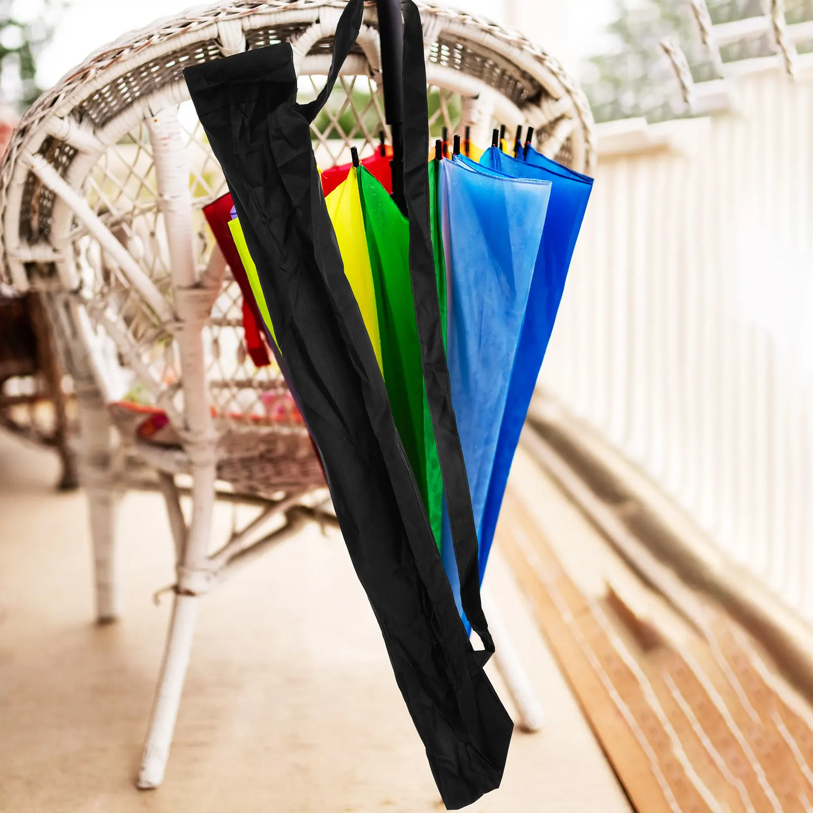 2 Pcs Umbrella Large Sleeve Car Storage Bag Rainy Day Pouch Long Practical Portable Daily