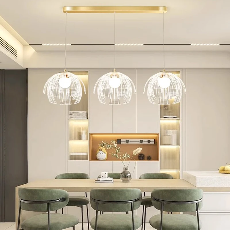 AiPaiTe Contemporary Dimmable Ceiling Light Designer Fringe Circular Acrylic Adjustable Hanging 3-Color Change For Living Room