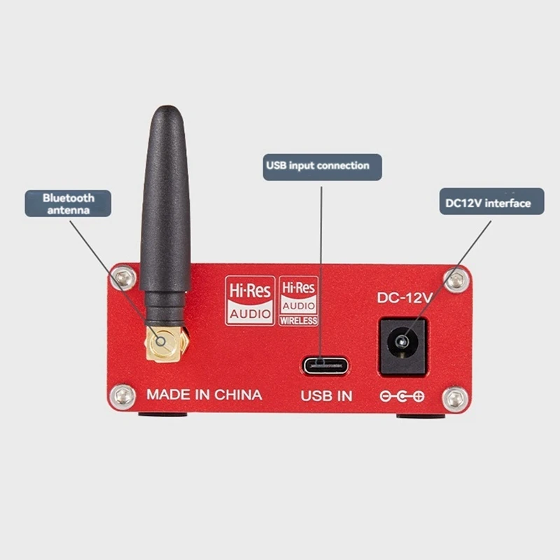 Lossless HIFI Decoder QCC5125 ES9039Q2M HD Bluetooth 5.0 Wireless Receiver Adapter DAC Decoding DC12V