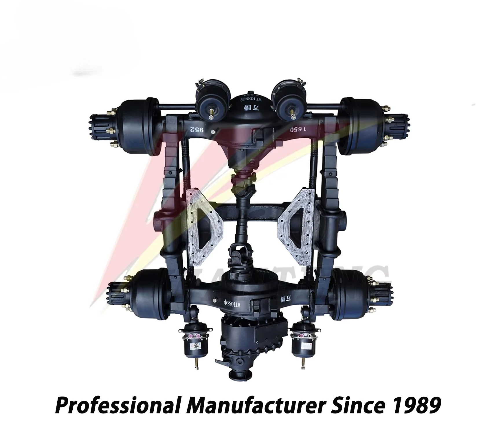 Good quality truck trailer axles and best price double rear axle with drive shaft