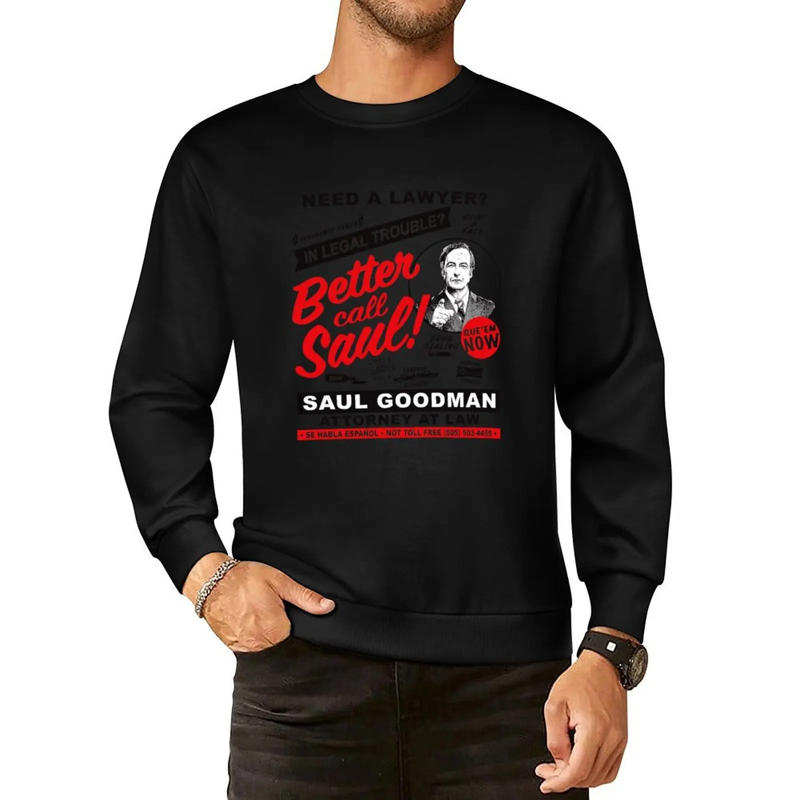 Need A Lawyer Then Call Saul Pullover Hoodie men clothing men's sweat-shirt set winter man sweatshirt