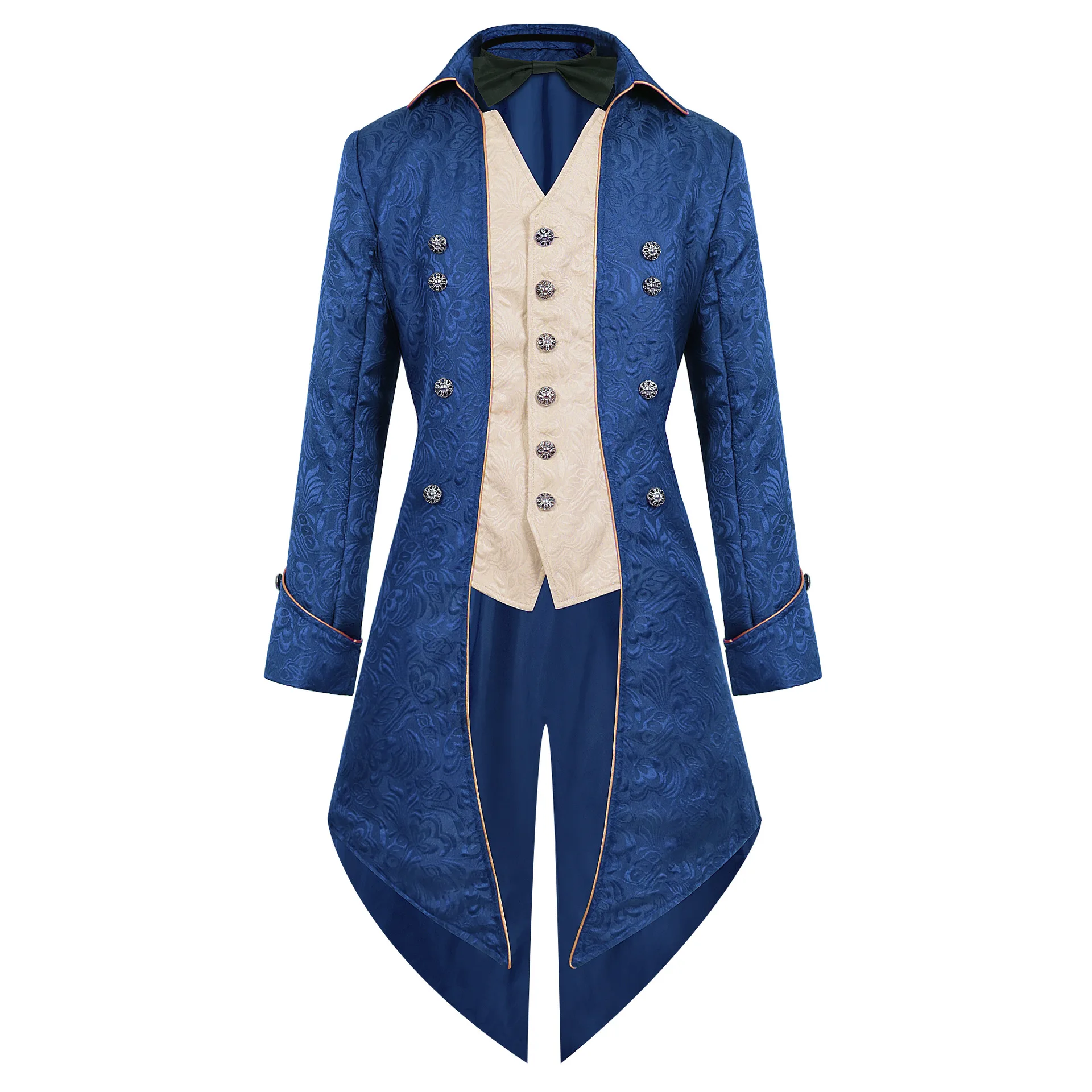 Traje renascentista medieval masculino, jaqueta vitoriana, steampunk retrô, gótica, bordada, casaco vintage, vestido