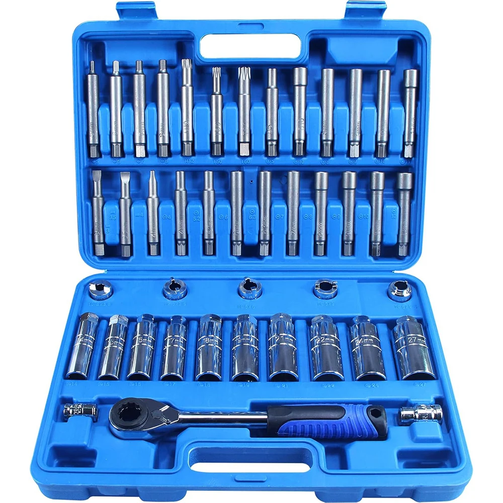43PCS Steering Hub Suspension Shock Absorber Strut Nut Removal Tool Socket Set