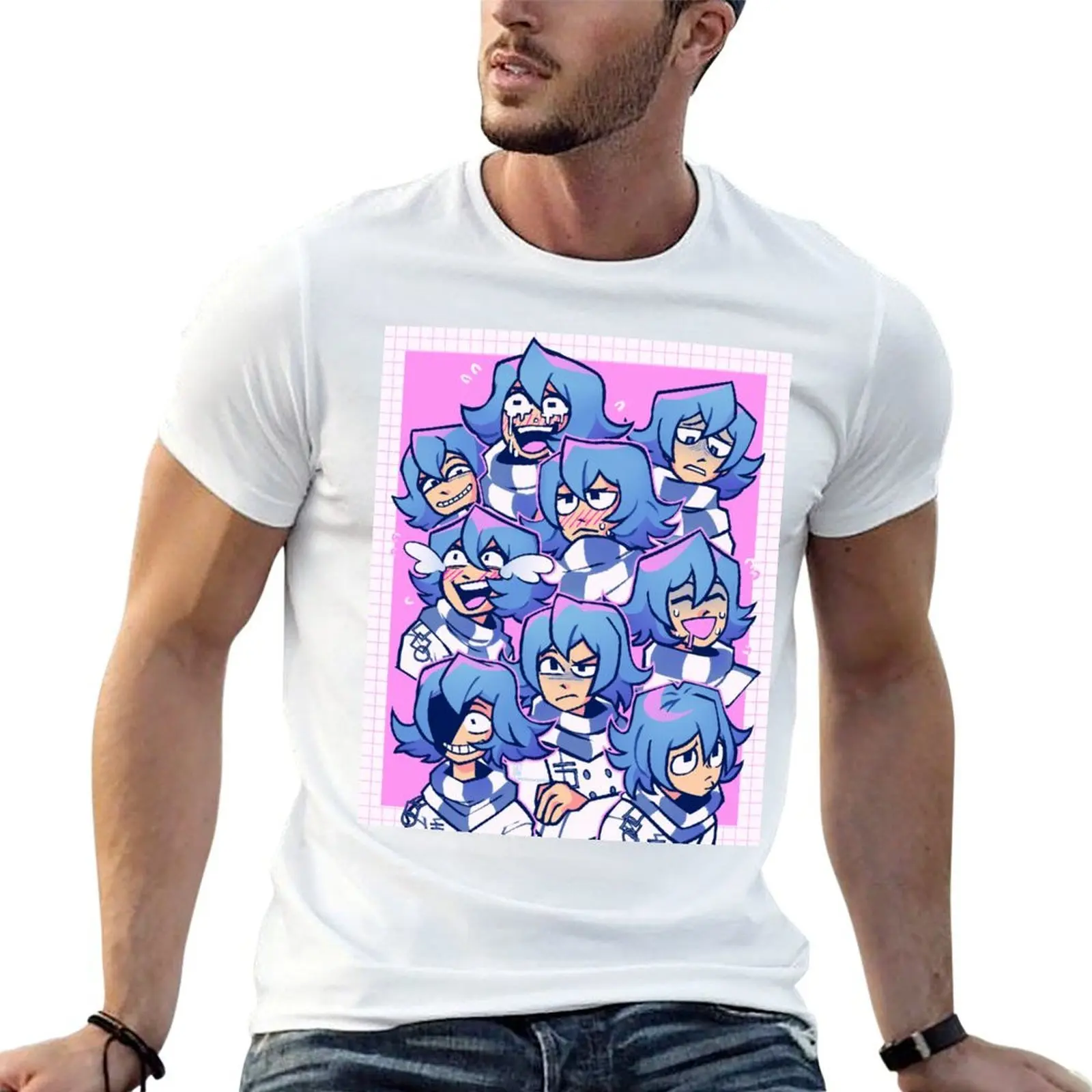Kokichis T-Shirt anime clothes blue archive men clothes