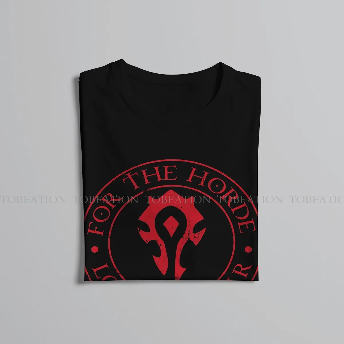 World of Warcraft WOW Game For The Horde Tshirt Graphic Men Tops Vintage Goth Summer Streetwear 100% Cotton T Shirt