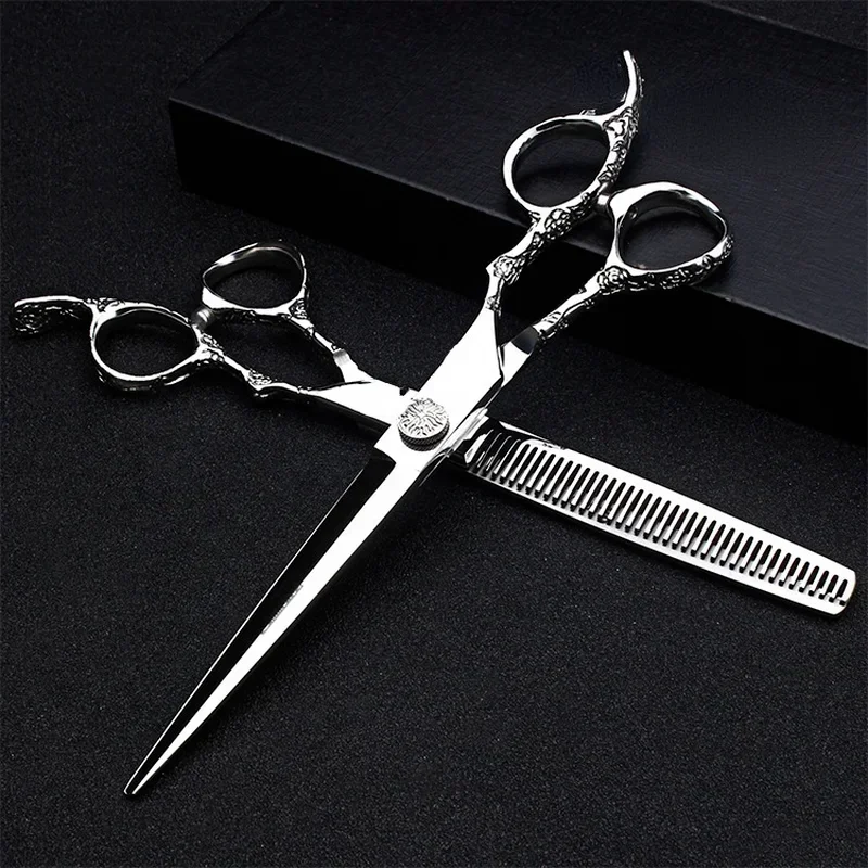 

Professional Hair Design Tool, Hairdressing Scissors Set for Barber and Hairstylist, 6/7 inch 440c Steel Scissors
