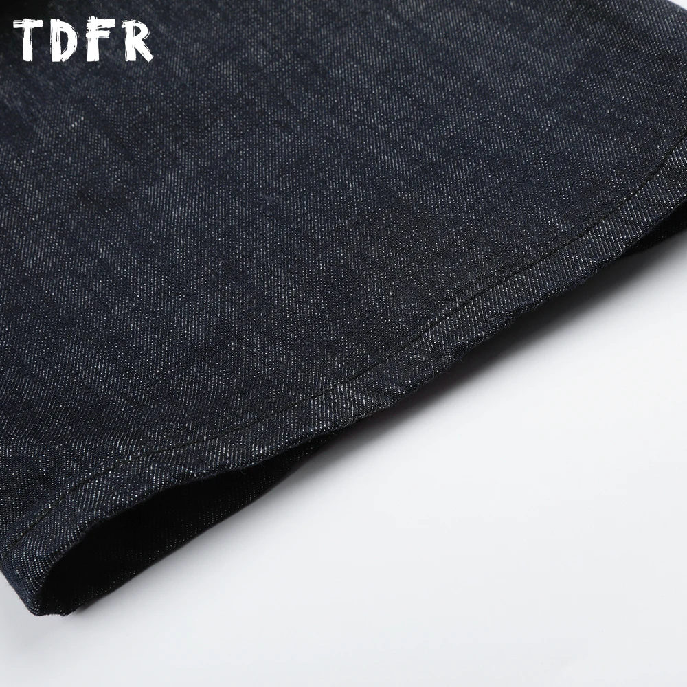 Spliced Bootcut Jeans Mens Pocket Retro Casual Washed Baggy Wide Leg Denim Flare Pants Man