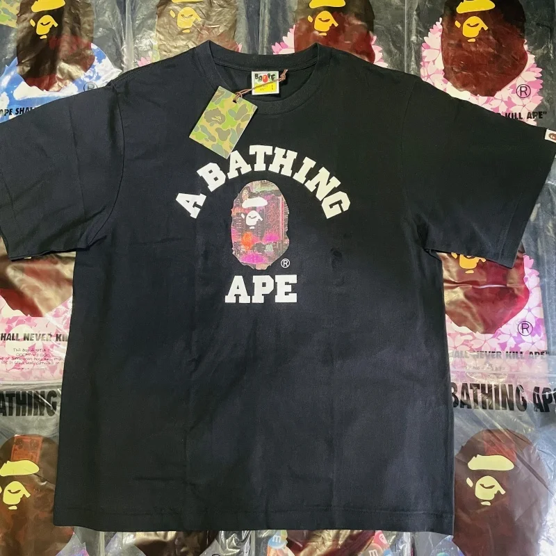 

Tokyo Night View Letter Print ort Sve T-irt ex Street Sle round Ne Cotton 00% Summer Casual Faion T-irt