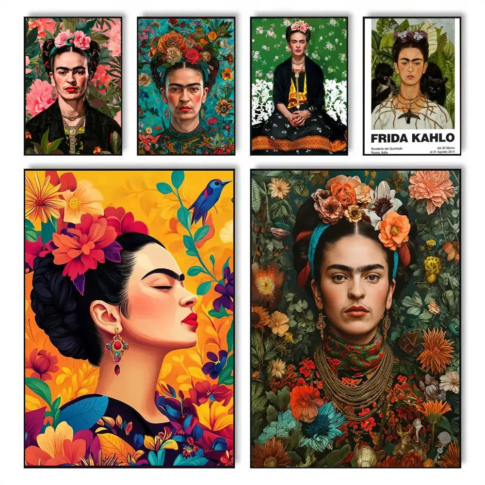 Renowned artist Frida Kahlo Poster Decorative Wall Art for Living Rooms, Bedrooms, Bars & Cafés, Stylish Home Décor Gift