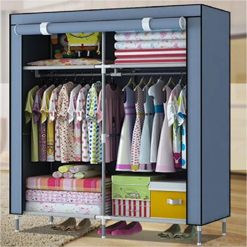 Portable Wardrobe Clothes Storage Organizer,Non-Woven Fabric Wardrobe,Freestanding Storage Shelves