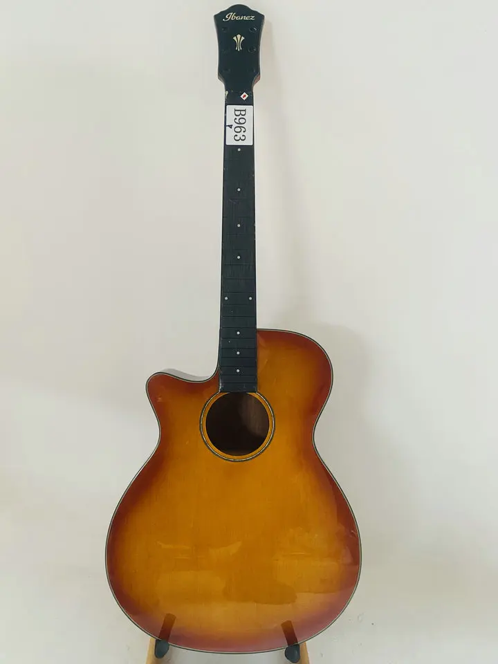 Original and Genuine Ibanez Acoustic Guitar Unfinished Left Hand Rosewood Fingerboard No Frets for DIY Authorised