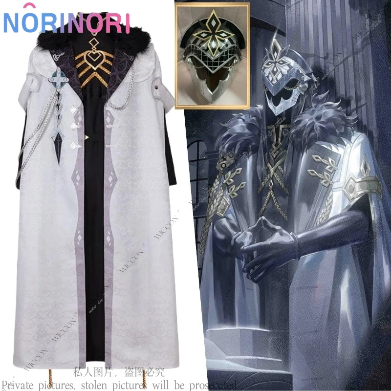 

Genshin Impact Eleven Fatui Harbinger Cospaly Costume Cloak Mask Face Shield Black Uniform Halloween Party Capitano Captain