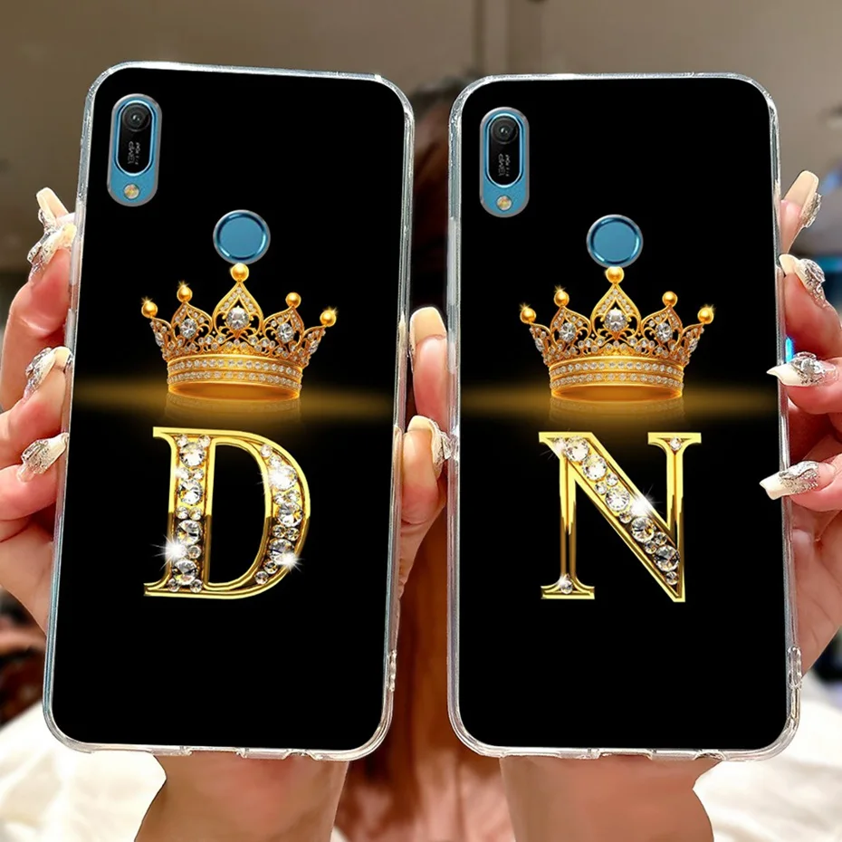 2025 New Letter Phone Case For Huawei Y6 (2019) / Y6 Pro 2019 / Y6 Prime (2019) MRD-LX1 LX2 LX3 Clear TPU Soft Silicone Cases