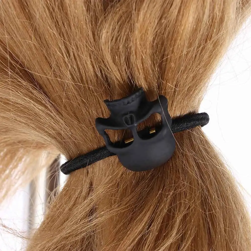 1Pcs Ponytail Rope Vintage Punk Elastic Hair Rope Metal Skull Hairband Women