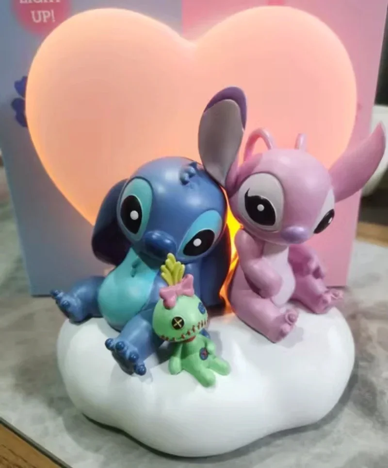 

Enesco Disney Interstellar Baby Handmade 18cm Stitch And Angel Night Light Decoration Stitch Surrounding Birthday Gifts For Girl