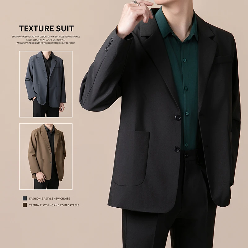 

Spring Autumn Blaser Handsome Elegant Men's Suits Big Size Suit Top Mens Blazzer Sack Man Dress New in Suits & Blazers for Men