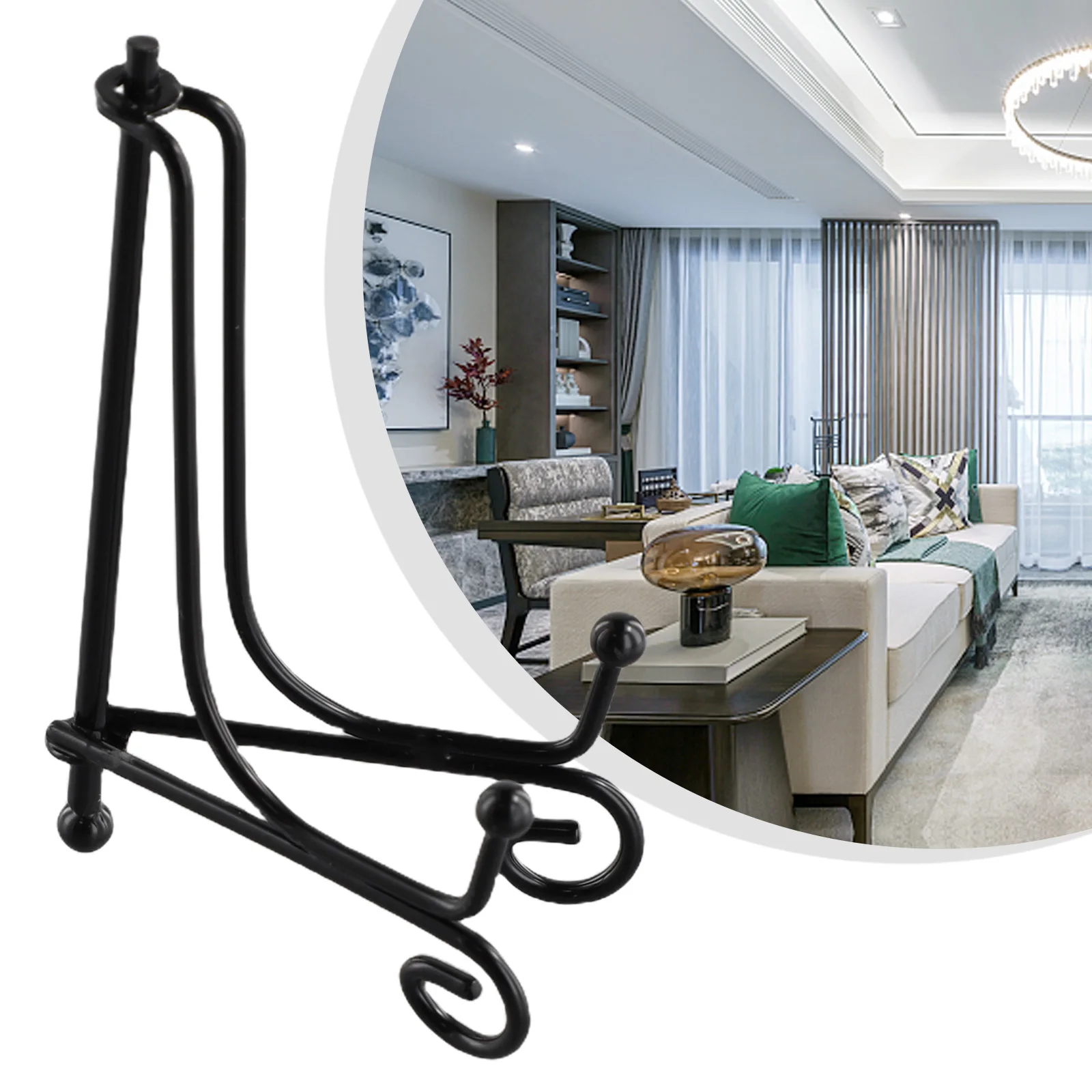 Подставка для хранения, подставка для лотка, подставка для дисплея, фоторамка «сделай сам», мольберт, подставка для хранения, черная железная пластина, держатель для книг для рукоделия