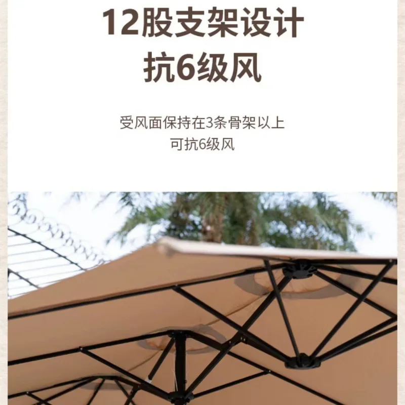 Parasol Courtyard Terrace Sun Umbrella Garden Outdoor Central Pillar Umbrella Cafe Household Repair Outside Waterproof