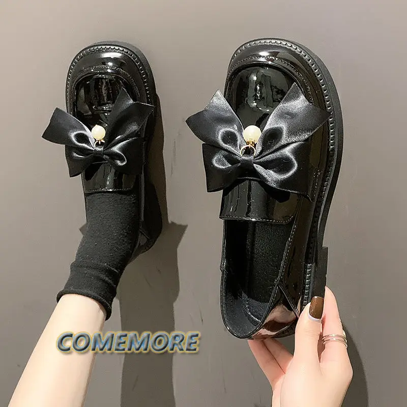 Britischer Stil pu Lederschuhe Frauen Herbst neue französische Slipper flache Boden Studenten schuhe lässig Luxus Mary Janes runde Zehen