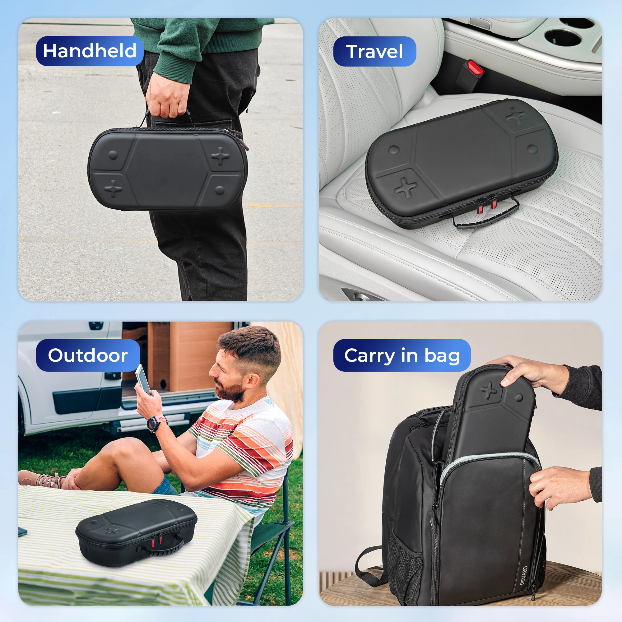 STARTRC GAMES Storage Bag per Switch/ROG AIIy/PlayStation Portal/Steam Deck/Steam Deck OLED/Logitech G Cloud/MSI Claw