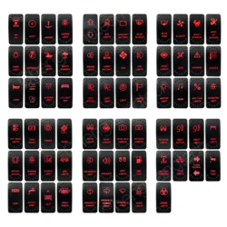 12V 20A Red Led Light Spot Lights Bar Rocker Switch for Car Boat Marine ARB/CARLING/NARVA/4x4 style Waterproof