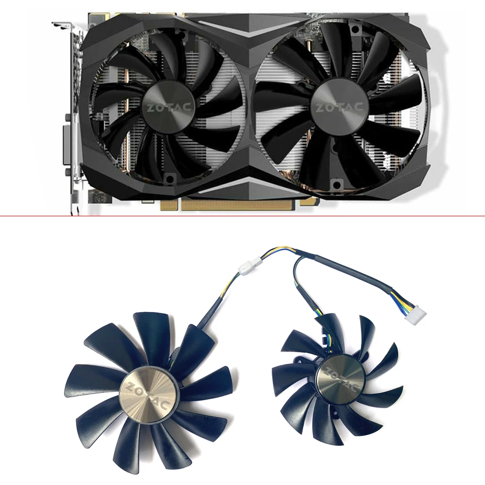 

Кулер для ZOTAC GTX 100 Ti Mini, GTX1070TI, 2 шт., 87 мм, 1080 мм, GAA8S2U, GA92S2H, 4PIN, GTX1070TI