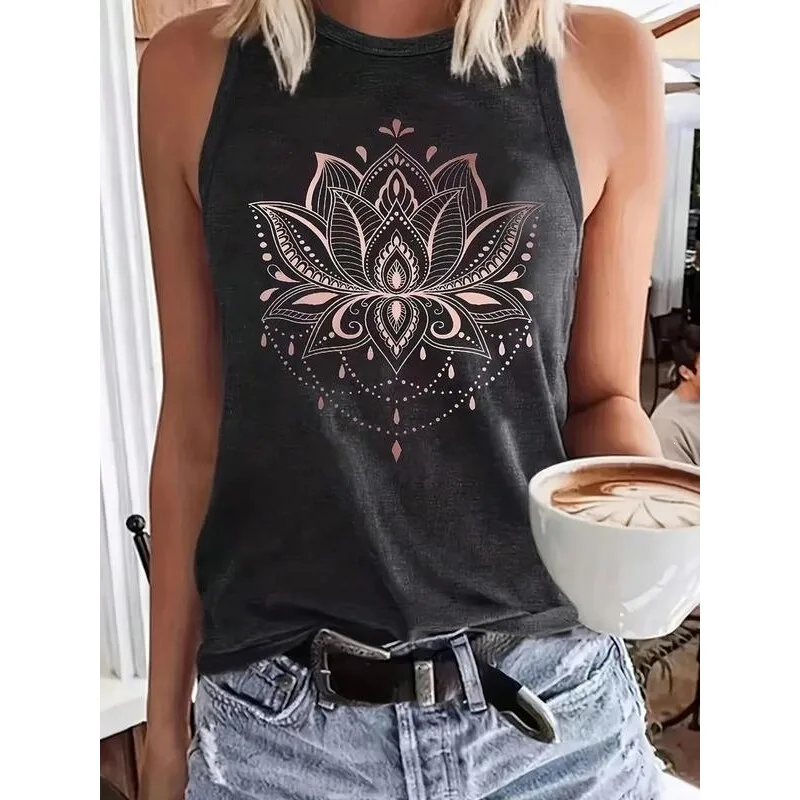 

Vintage Floral Loose Tank Top Women's Cross-Border Clothing Floral Patterned Vest Spring 2026 Other Material 100%