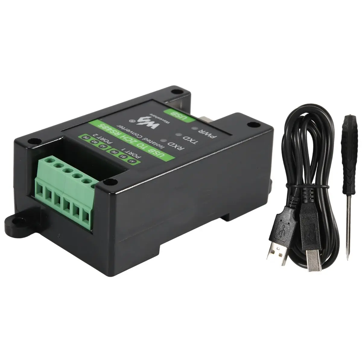 A10I  USB to 2 Channel RS485 Industrial Grade Isolated Converter FT2232HL Support Wall and Din Rail