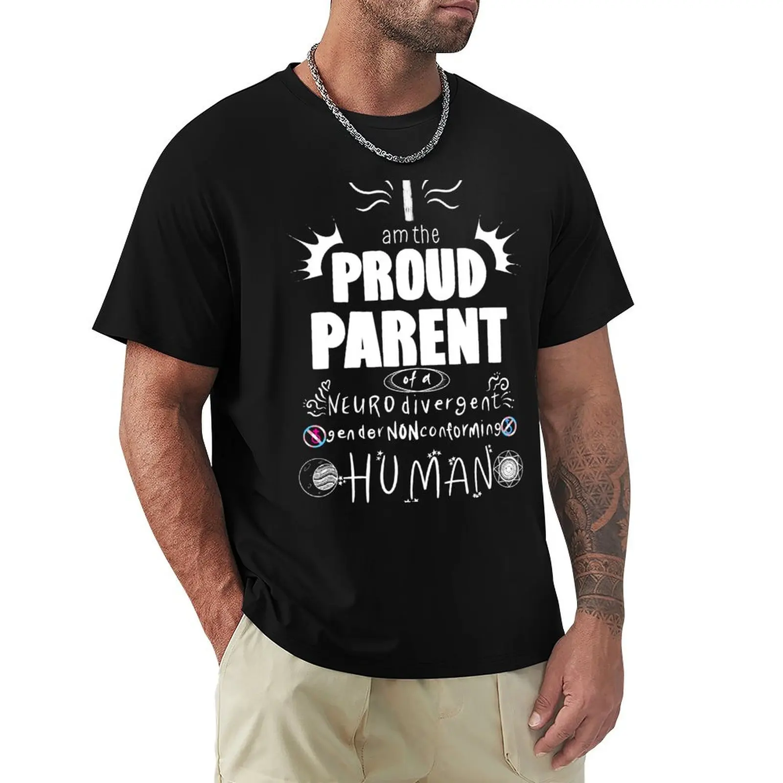 

Proud Parent of Human (Trans Colors) T-Shirt plus sizes for a boy luxury clothes men