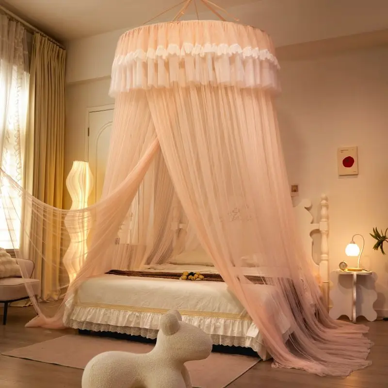 Romantic Hung Dome Mosquito Net Princess Insect Bed Canopy Netting Lace Round Luxury Mosquito Nets Curtain Bed Tent