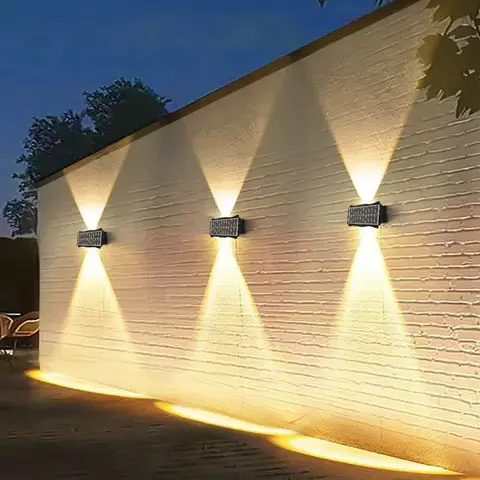 Wall Lamp Led House Outdoor Solar Waterproof Up And Down Luminous Lighting Balcony Yard Decoration Garden Exterior Wall Light