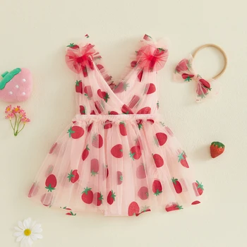 Strawberry Tulle Baby Dress 1