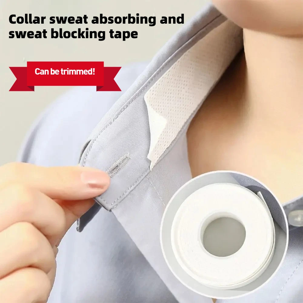 Invisible T-shirt collar can be cut with sweat absorbing sticker tape collar absorbs sweat and deodorizes neck pad absorbs sweat